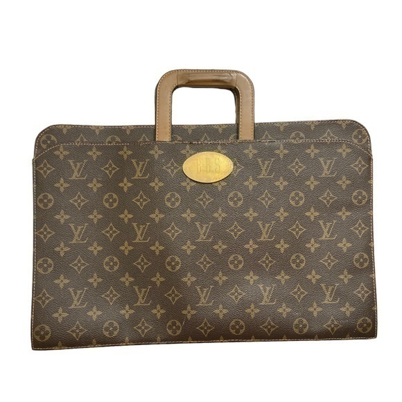 Louis Vuitton authentic RARE customized vintage French company document holder - Picture 1 of 13